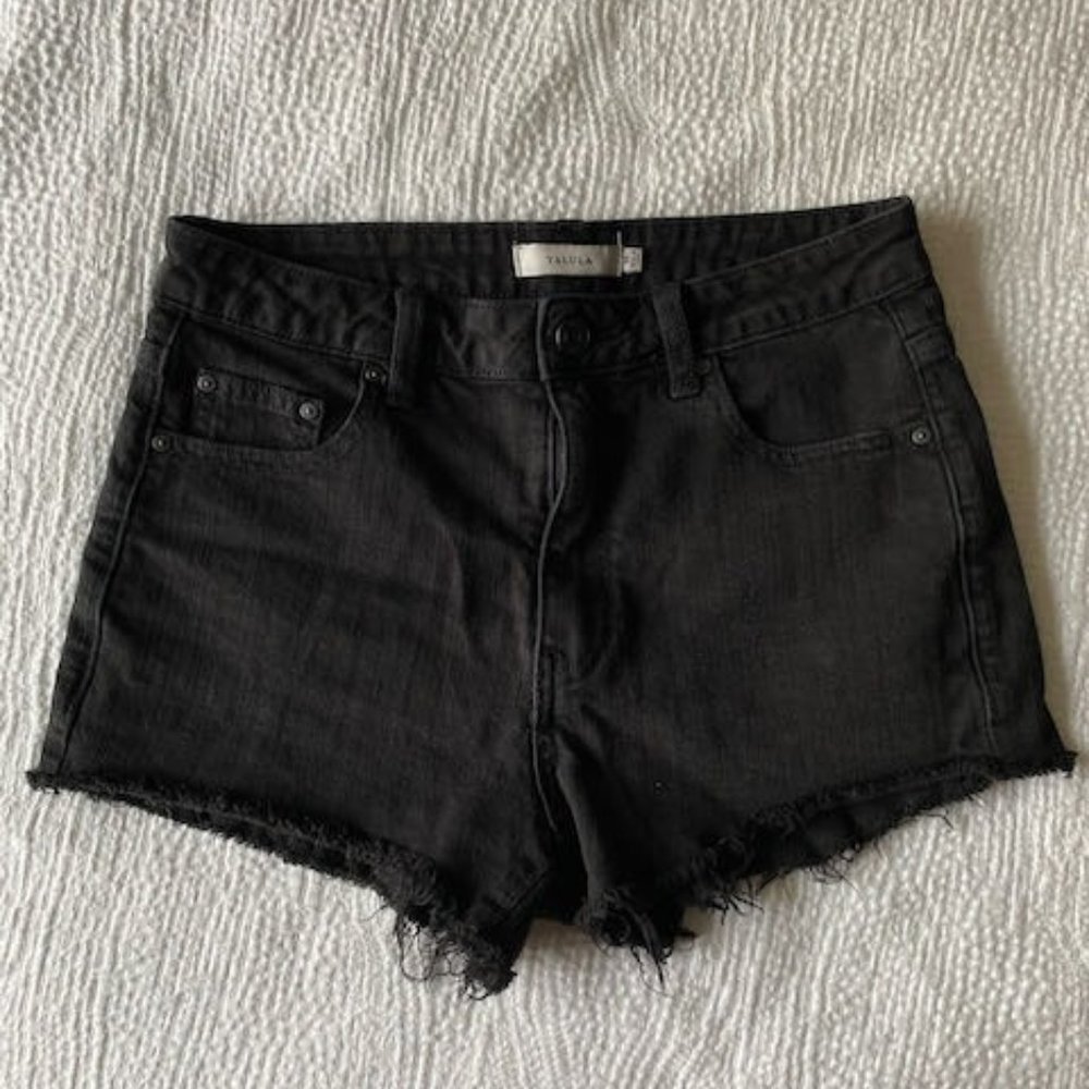 Talula Raw Hem Denim Shorts